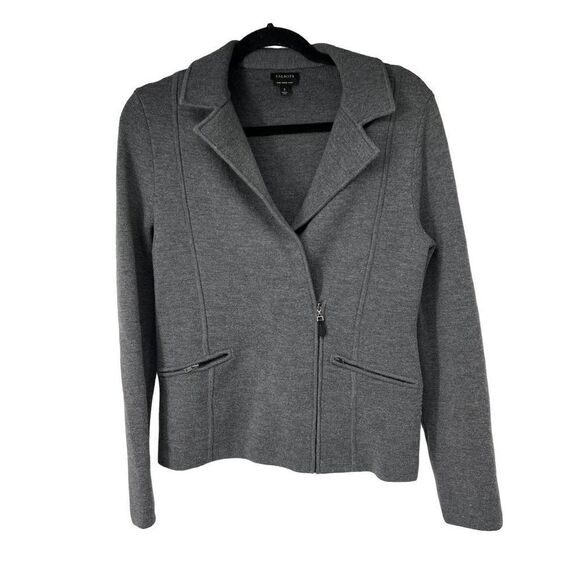 Talbots Pure Merino Wool Dark Gray Blazer Jacket - Picture 1 of 8